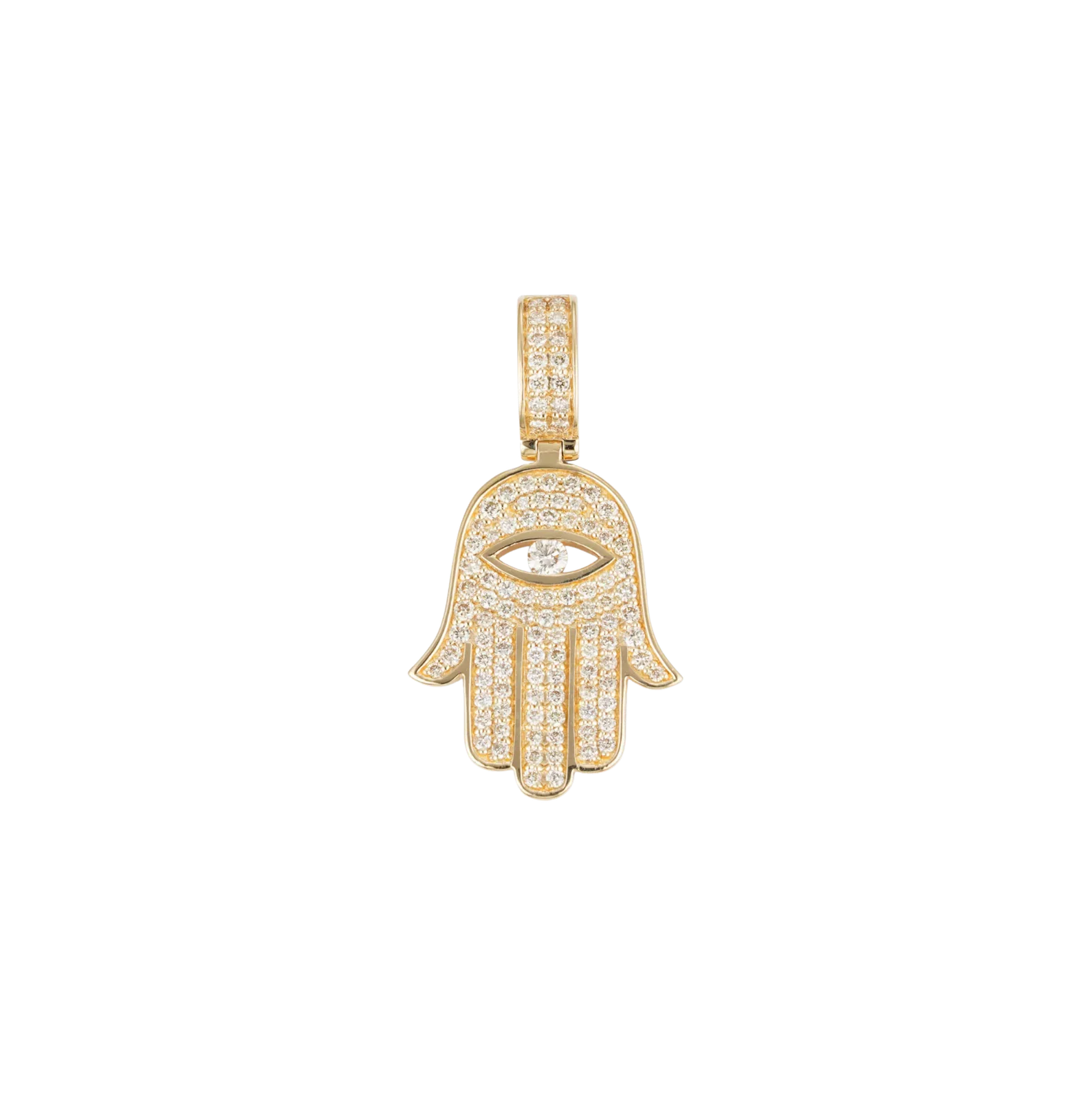 Pave Diamond Hamsa Pendant