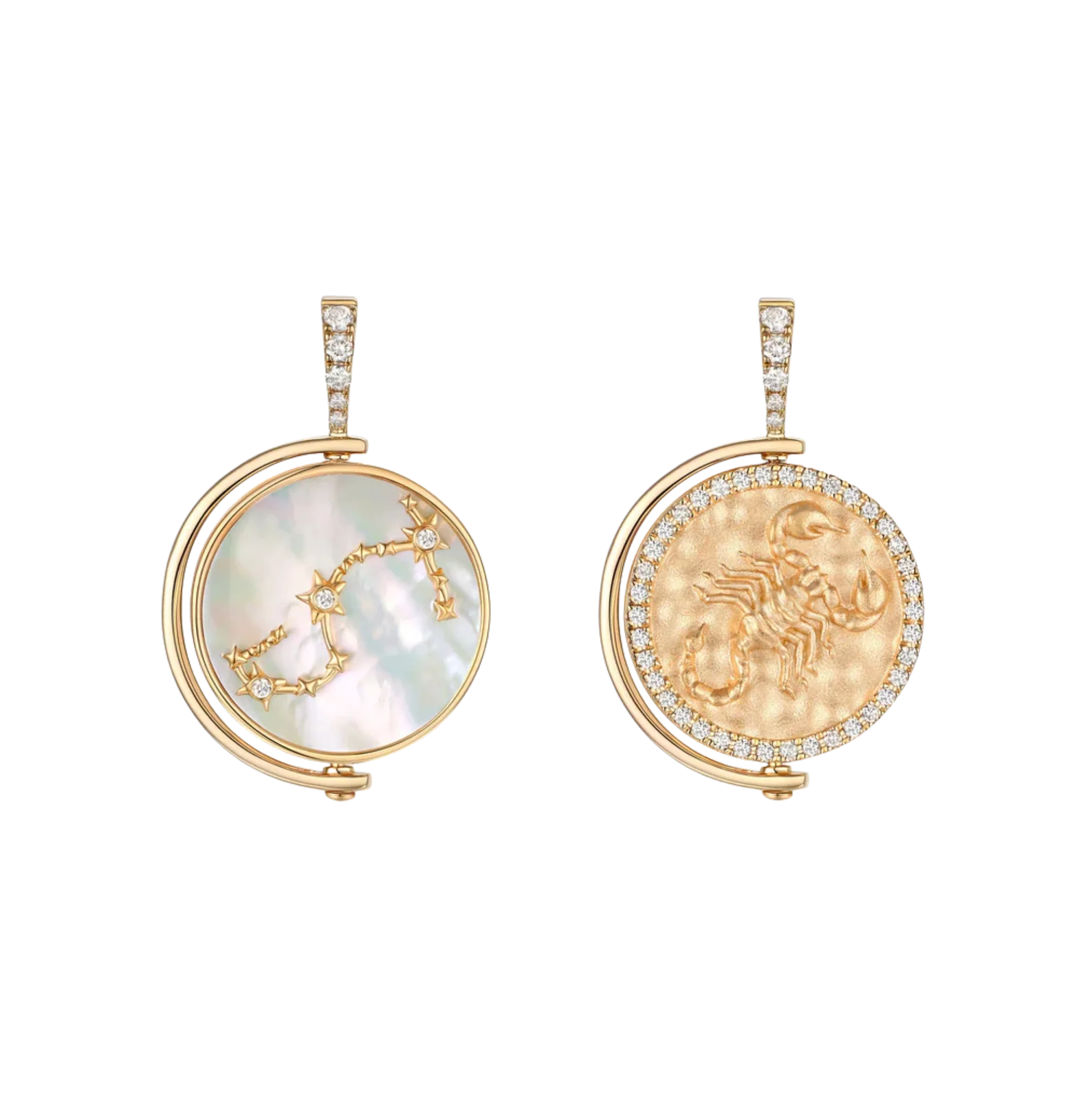 Scorpion Diamond Constellation Pendant