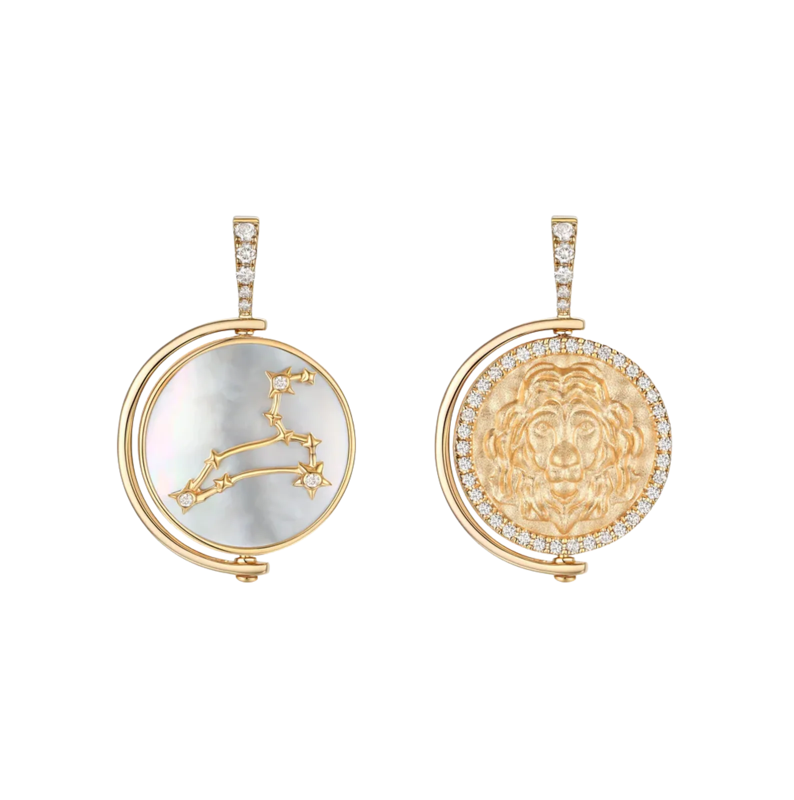 Leo Diamond Constellation Pendant